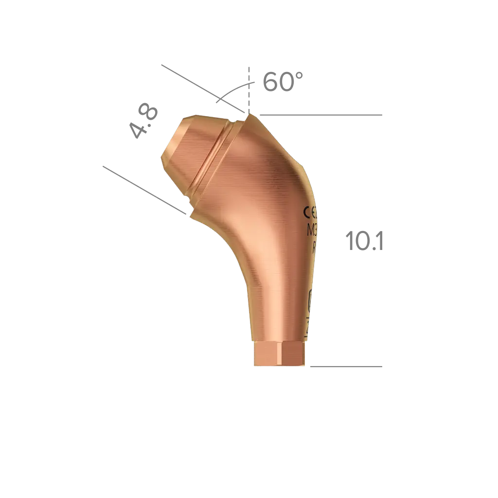 Abutment, multi-unit, N platform, 60°, 3 mm, R. 