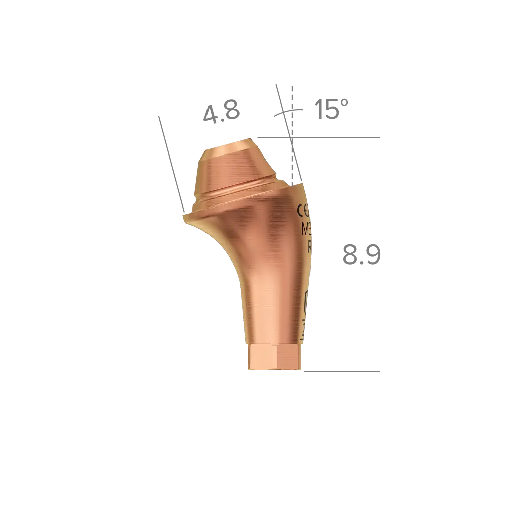 Abutment, multi-unit, N platform, 15°, 3 mm, R. 